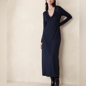 Banana Republic Navy Long Sleeve Dress